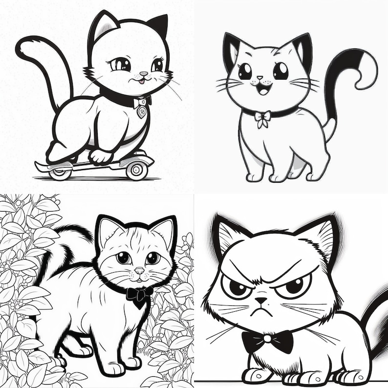 60 Cute Cats Coloring Pages Printable - Il 794xN.4695220818 A7yh