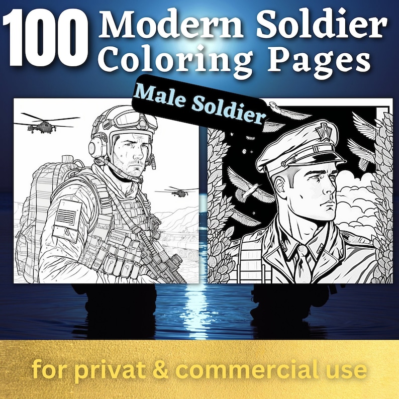 100 Modern Male Soldier Coloring Pages Printable Coloring Book Coloring ...