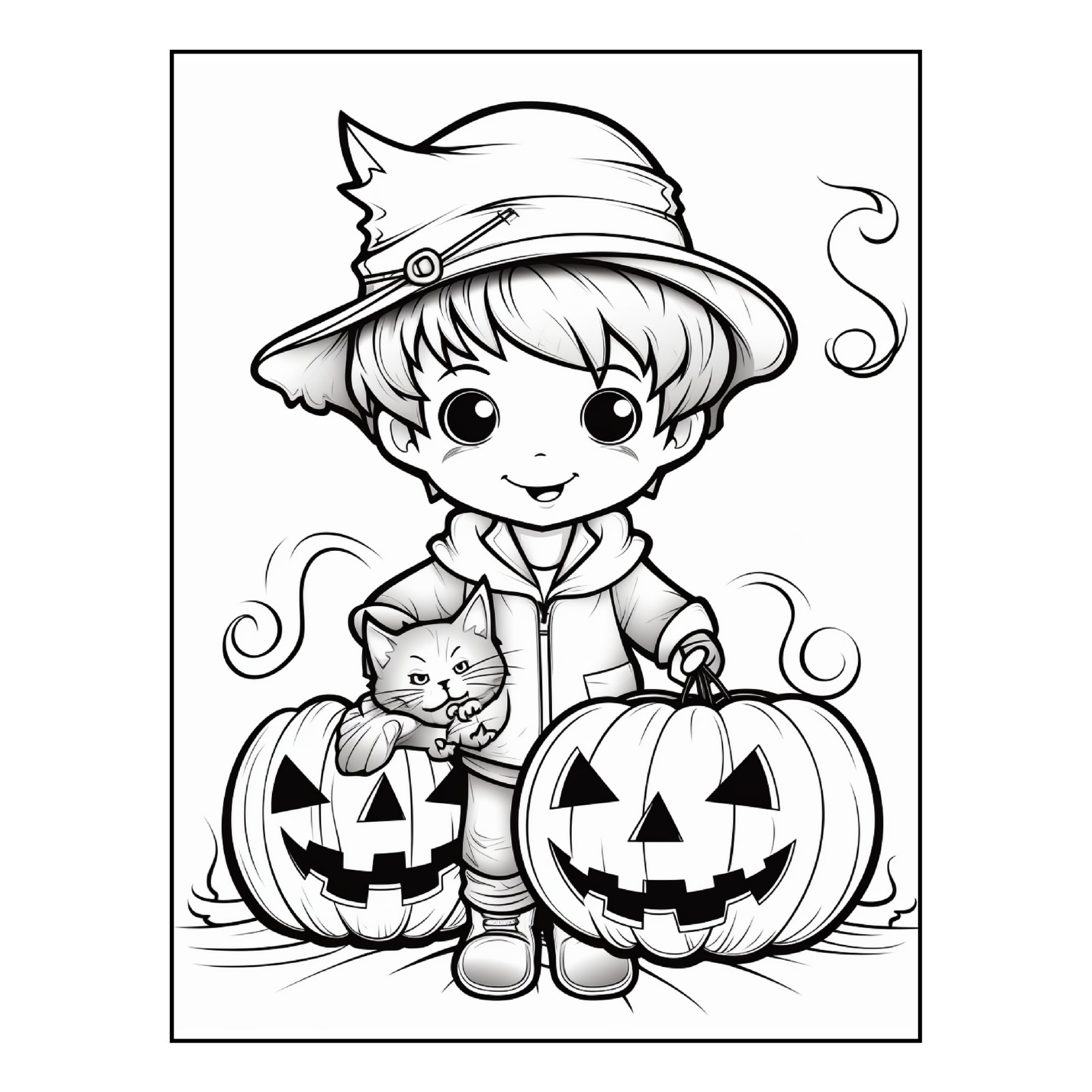 100 Cute Halloween Coloring Pages | Printable Coloring Book Creepy ...
