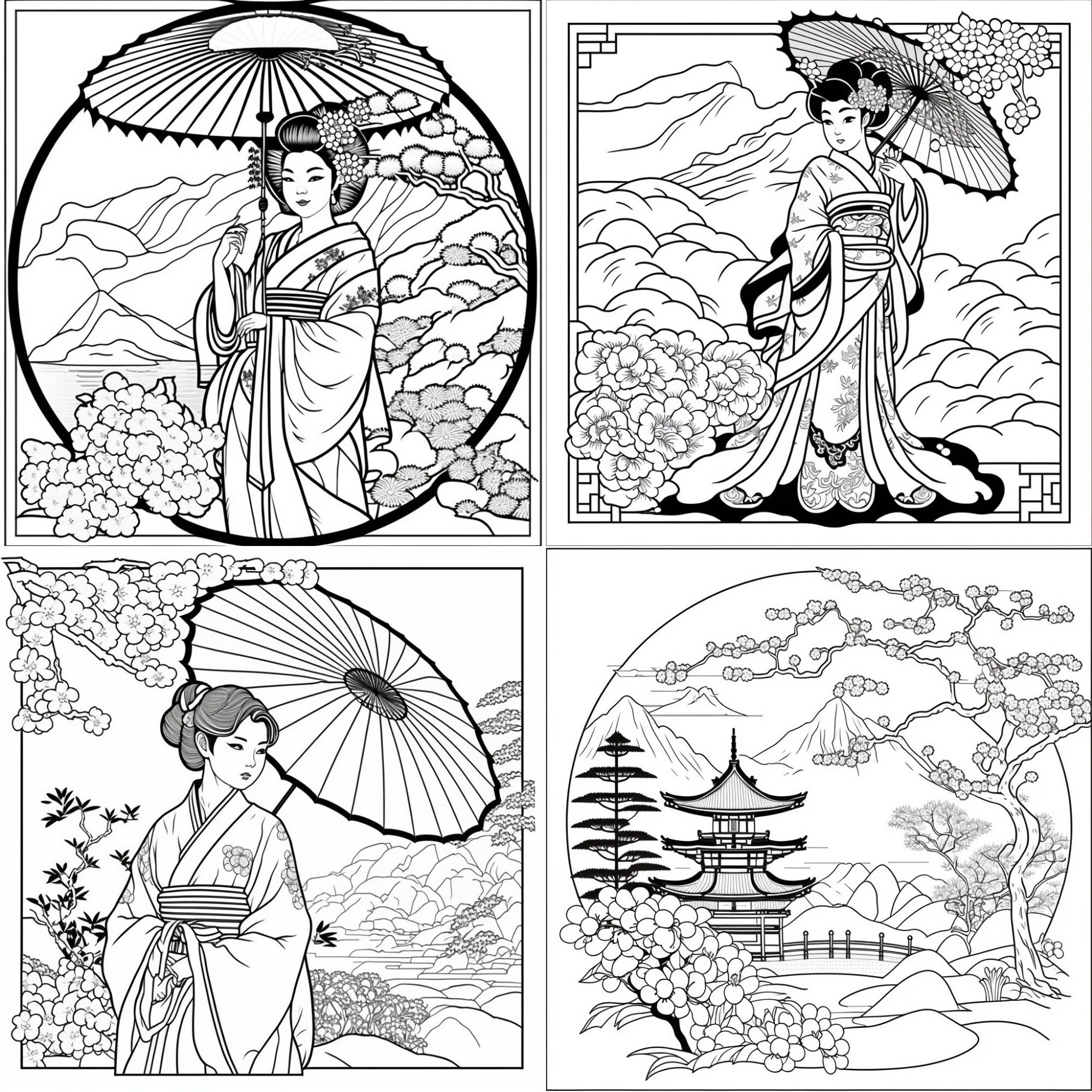 150 Japan Coloring Pages | Printable Coloring Book