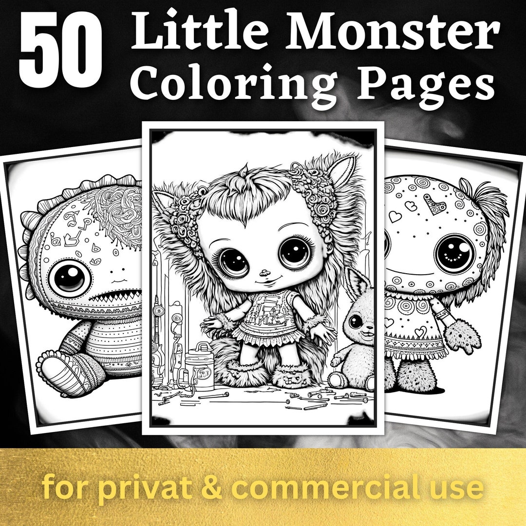 50 Little Monster Coloring Pages | Printable Coloring Book | Coloring ...