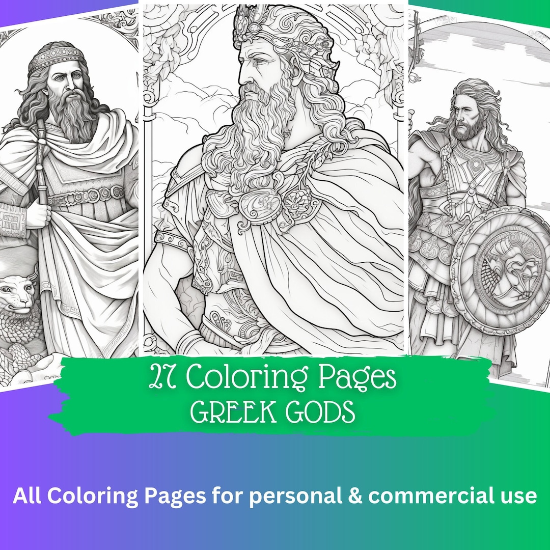 27 Greek Gods Coloring Pages Printable Coloring Book Etsy