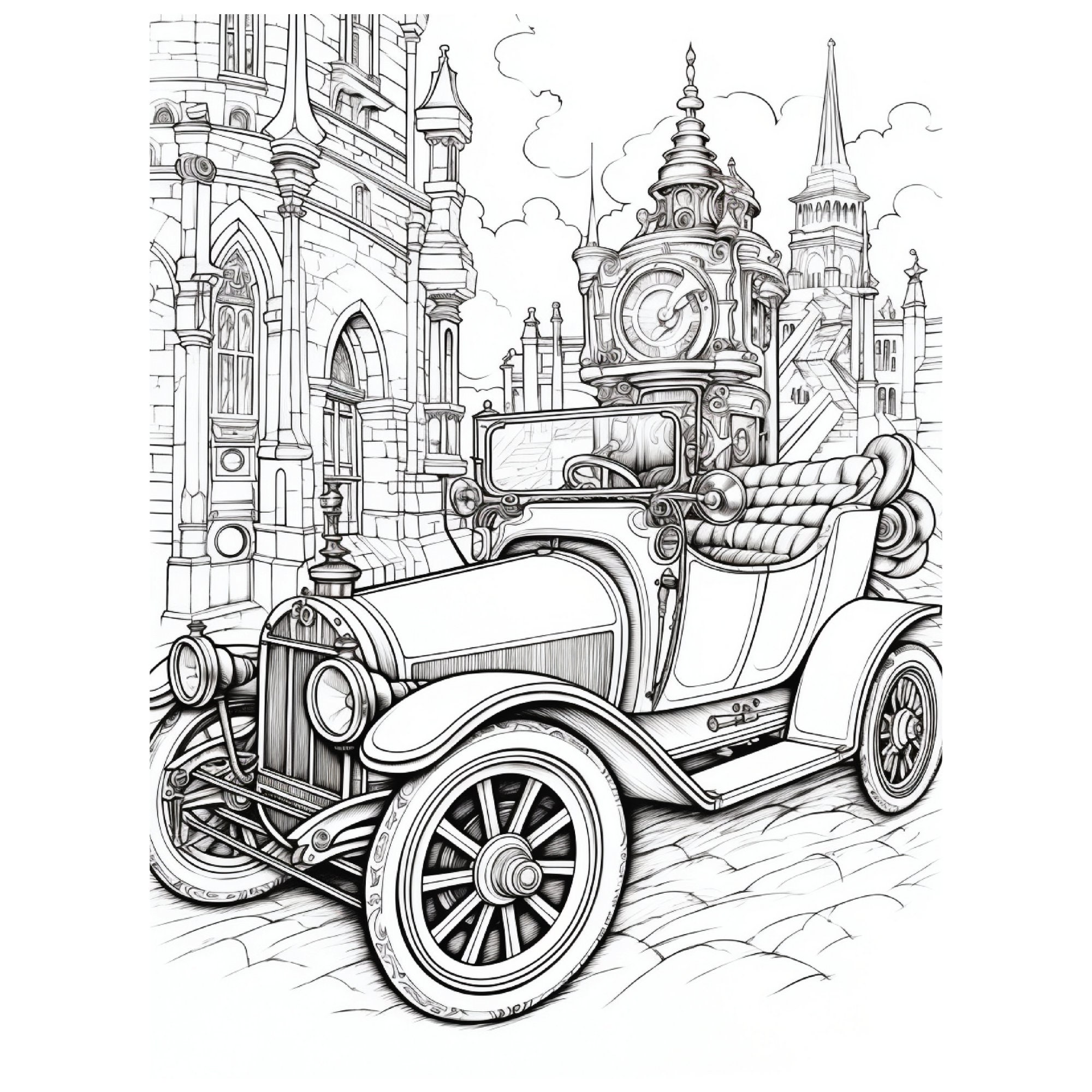 100 Oldtimer Coloring Pages | Classic Cars Images | Printable Coloring ...