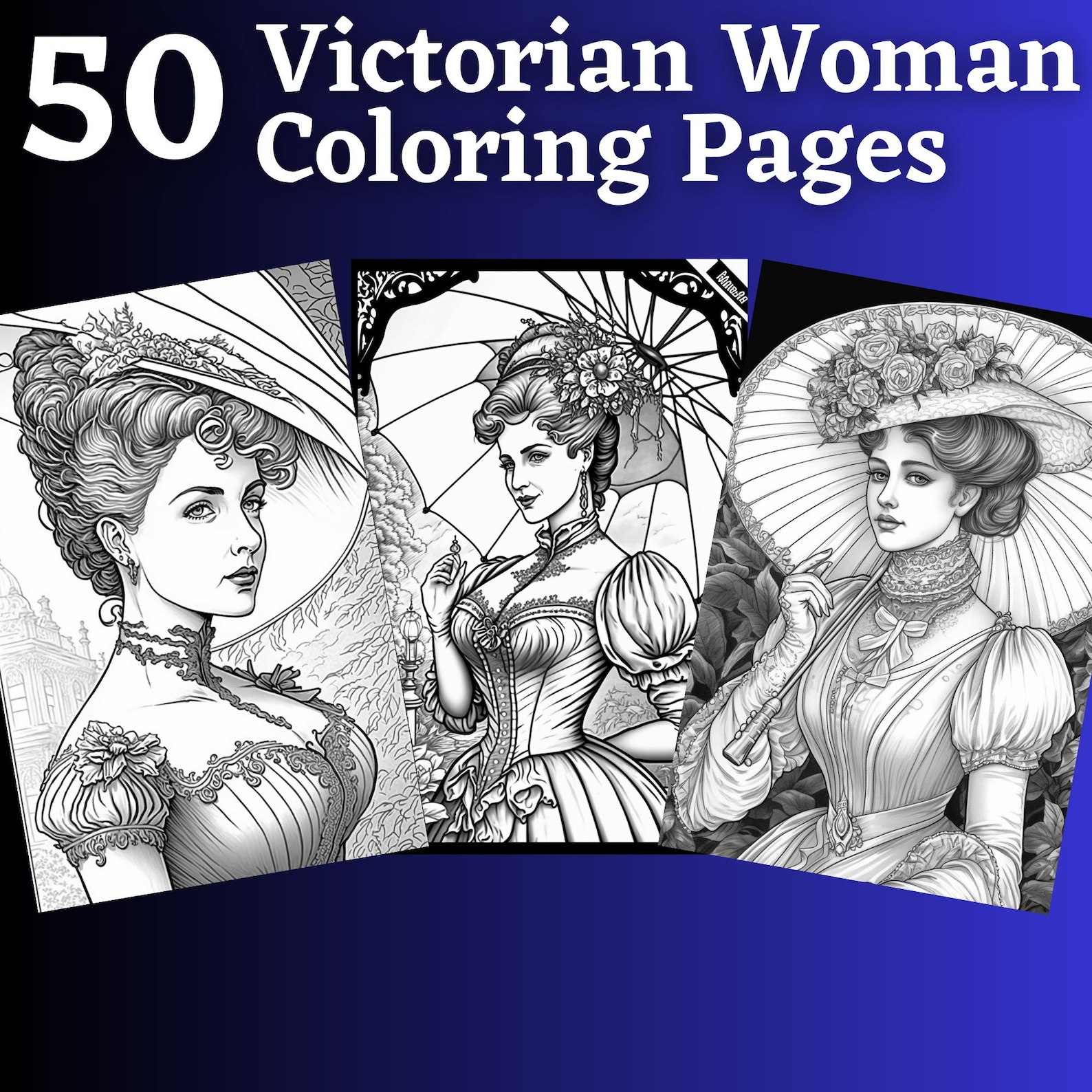 50 Victorian Woman Coloring Pages Printable Coloring Book Coloring ...