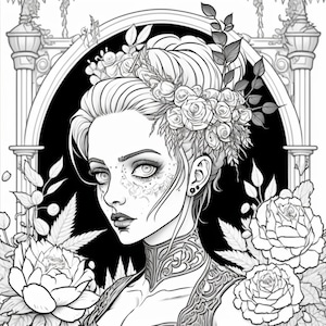 100 Woman Fantasy Coloring Pages | Printable Coloring Book | Coloring ...