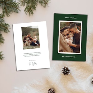 Photo Christmas Card Template, Holiday Card Template, Photo Card Template, Christmas Photo Card, Modern Christmas Card