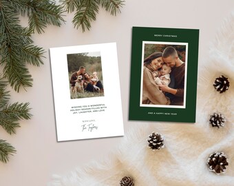 Photo Christmas Card Template, Holiday Card Template, Photo Card Template, Christmas Photo Card, Modern Christmas Card