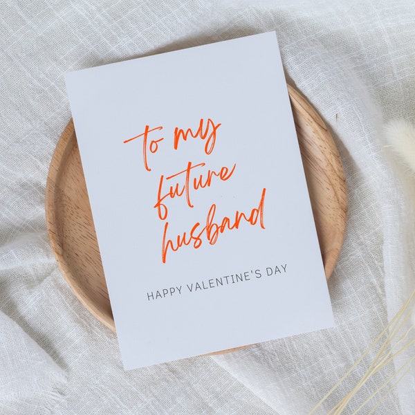 Fiancé Valentine's Day Card, Future Husband Card, Downloadable and Printable