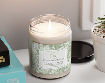 9oz Scented Soy Candle, Seeing Through The Trees Design