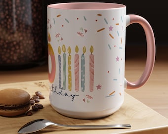 Happy 50th Birthday Mug, Customize Birthday Mug, 11oz, 15oz