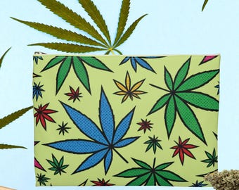 MaryJane Leaf Accessory Pouch, Travel Organizer, Fun Zipper Clutch