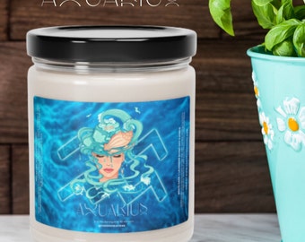 9 oz Scented Soy Candle, Aquarius Cosmic Candle