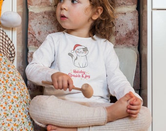 Holiday Sparkle & Joy Infant Long Sleeve Bodysuit, Holiday Baby Apparel