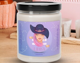 9oz Scented Soy Candle, Libra Cosmic Candle