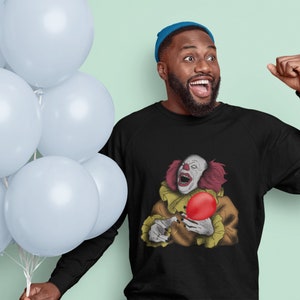Scary Clown Ultra Cotton Long Sleeve Tee, Halloween Tee