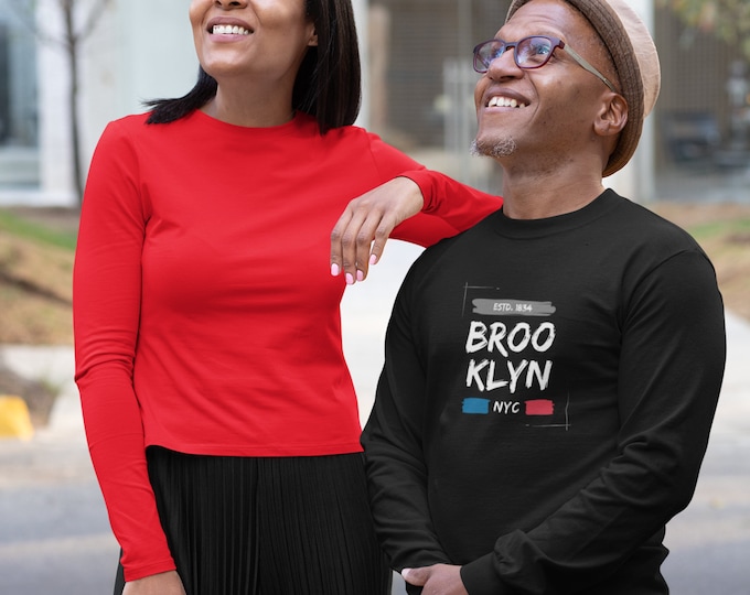 Featured listing image: Brooklyn Est. 1834 Ultra Cotton Long Sleeve Tee, Brooklyn in the House