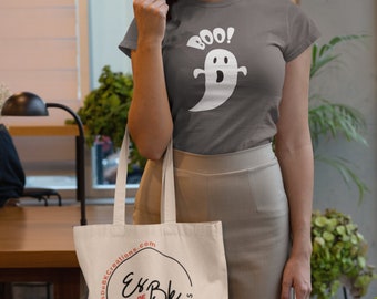 Hey Boo - Cute Ghost Women's Comfy Tee, Halloween Tee