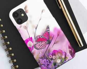 Purple Butterfly Garden iPhone Case compatible with iPhone 14/13/12 Pro Max