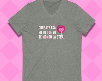 Chupate Esa Jersey Short Sleeve V-Neck Tee