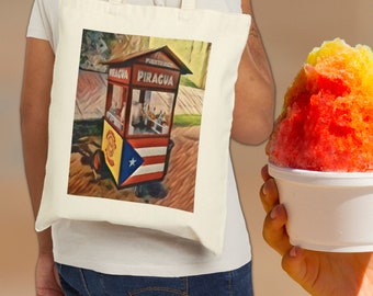 Piragua de Puerto Rico Cotton Canvas Tote Bag