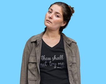 Thou Shall Not Short Sleeve V-Neck Tee