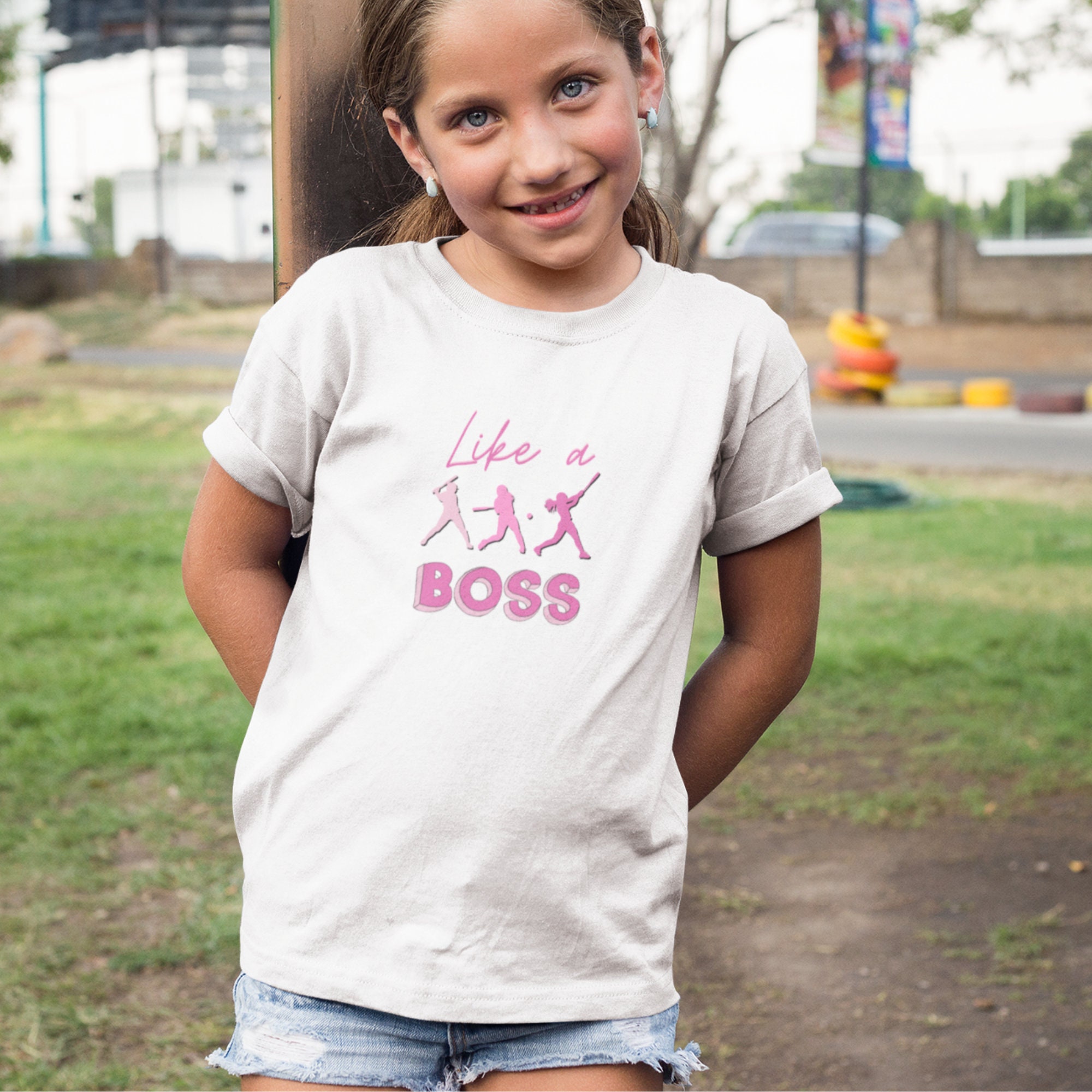 Play Baseball Like A Boss Short Sleeve Cotton Tee