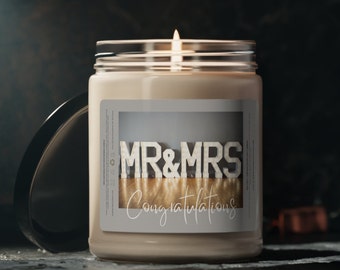 Love's Glow: Mr. & Mrs. Newlywed 9oz Scented Soy Candle