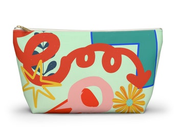 Enchanting Artistic Journey: Child Imagination inspired Accessory Pouch w T-bottom