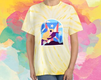 El Coqui de Puerto Rico Tie-Dye Tee, El Coqui Cyclone T-Shirt