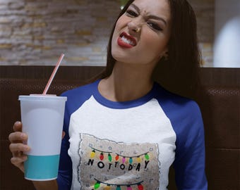 Not Today Vecna Shirt | Stranger Things Inspired Wall Christmas Lights Design