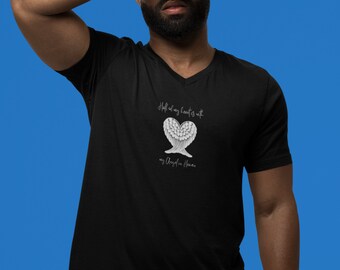 Angel in Heaven Unisex Jersey Short Sleeve V-Neck Tee