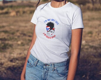 Puerto Rican Pride: Cute and Confident Women's Comfy Tee