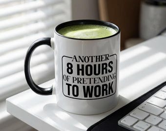 Work Life Coffee Mug, Accent Ceramic Mug, 11oz, 15oz sizes, Humor