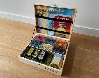 Catan Box / Organizer / houten kist