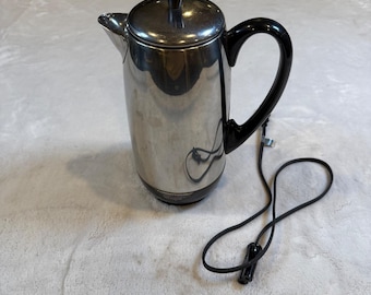 Farberware Superfast 12 Cup Electric Coffee Percolator Stainless Steel 142 B USA
