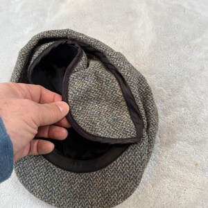 Pendleton Mens Brown Gray Tweed 100% Virgin Wool Flat Cap Newsboy Hat Medium USA image 5