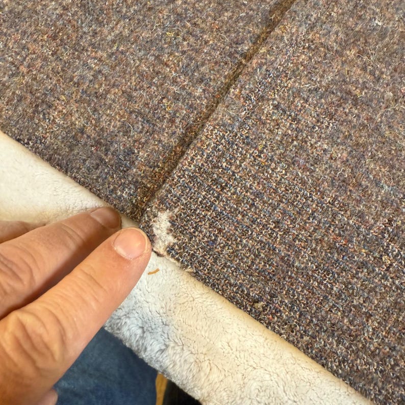 Vintage Pendleton Wool Car Coat Mens 42 Tweed Gray Overcoat 3 Button image 5
