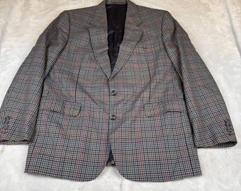 Chaqueta deportiva a cuadros vintage para hombre de Aquascutum, fabricada en Inglaterra, talla 44.