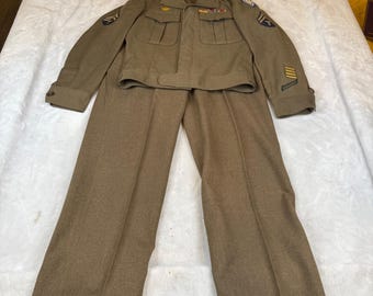 WWII US Army Ike-jas uniformset wollen veldjas broekpet 36R
