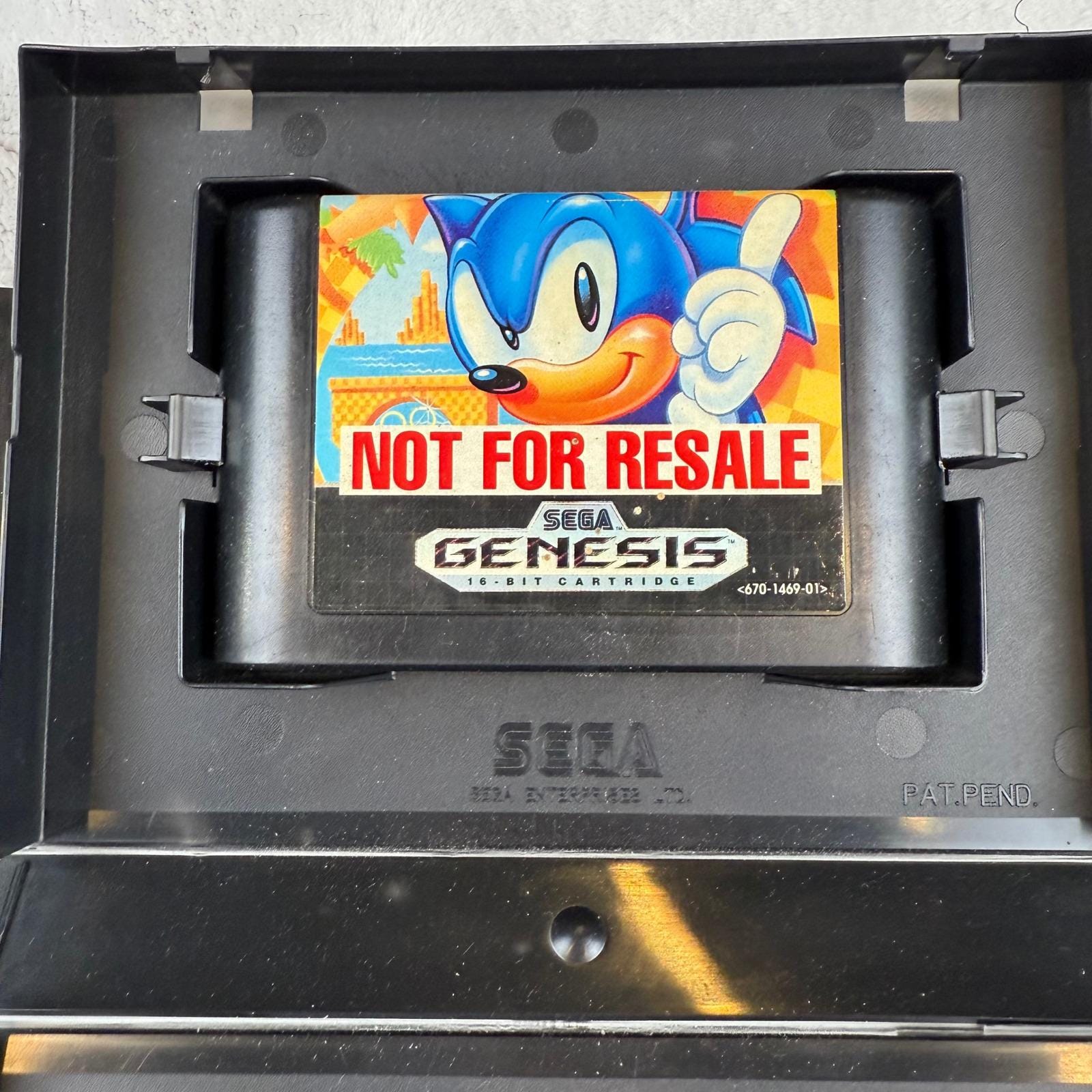Sonic the Hedgehog Sega Genesis Not for Resale NFR 16-bit