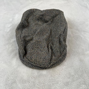 Pendleton Herr Brun Grå Tweed 100% Virgin Ull Flat Cap Newsboy Hat Medium USA
