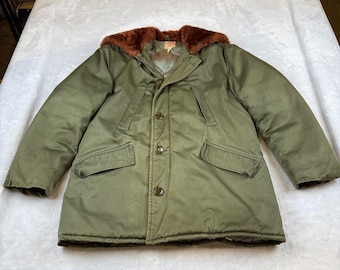 King O Wear bovenkleding groene parka heren bontmuts winter warme militaire stijl