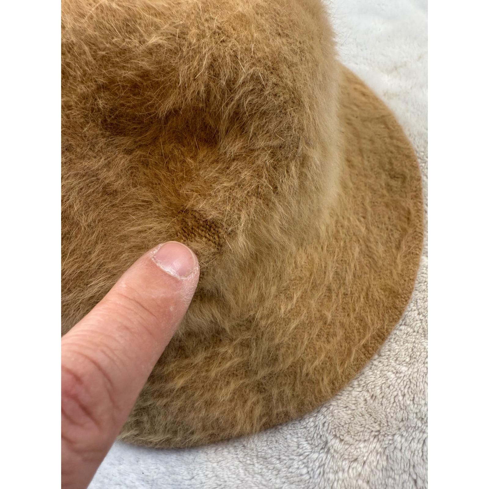Belmar French Furry Bucket‎ Hat Tan Women\'s Vintage Accessory FAUX FUR BUCKET HAT – Velvet by Graham & Spencer main image 4