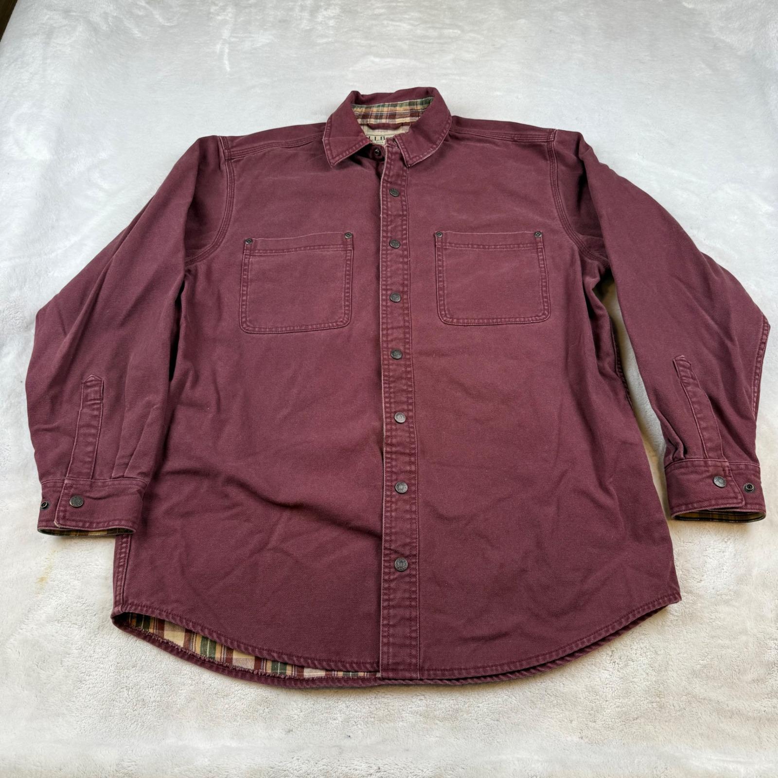 Chemise homme LL Bean deux couches River Drivers XL rouge