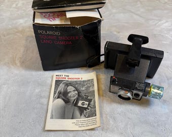 Polaroid Square Shooter 2 Land Camera Vintage Instant Film with Box and Manual