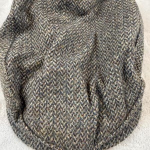 Pendleton Mens Brown Gray Tweed 100% Virgin Wool Flat Cap Newsboy Hat Medium USA image 2