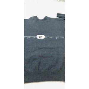 Pendleton heren grijze lamswollen trui met V-hals zuivere scheerwol, groot houtskool afbeelding 6