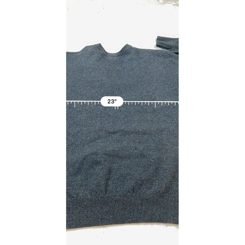 Pendleton heren grijze lamswollen trui met V-hals zuivere scheerwol, groot houtskool afbeelding 6