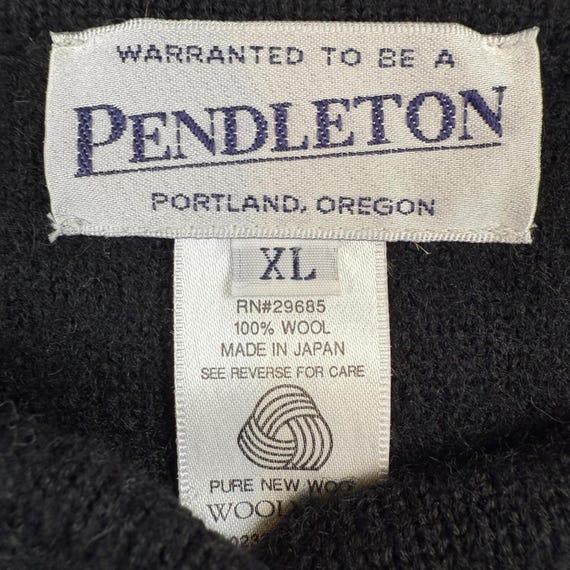 Pendleton Black 100% Wool Button Front Cardigan S… - image 3