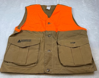 Filson 631B Blaze Orange Shelter Cloth Upland Hunting Vest Mens XXL Made in USA